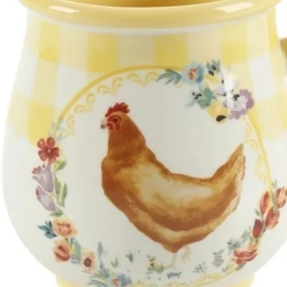The Pioneer Woman Chicken Novelty Gingham 16-Ounce Mug - Picture 2 of 2